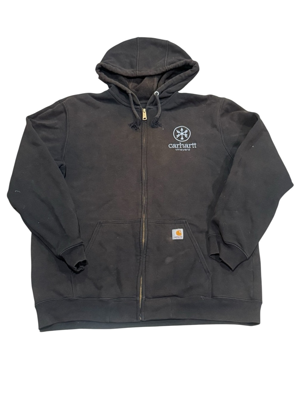 Carhartt Midweight Full Zip Hoodie XL Original Fit Black Carhartt Family Wines